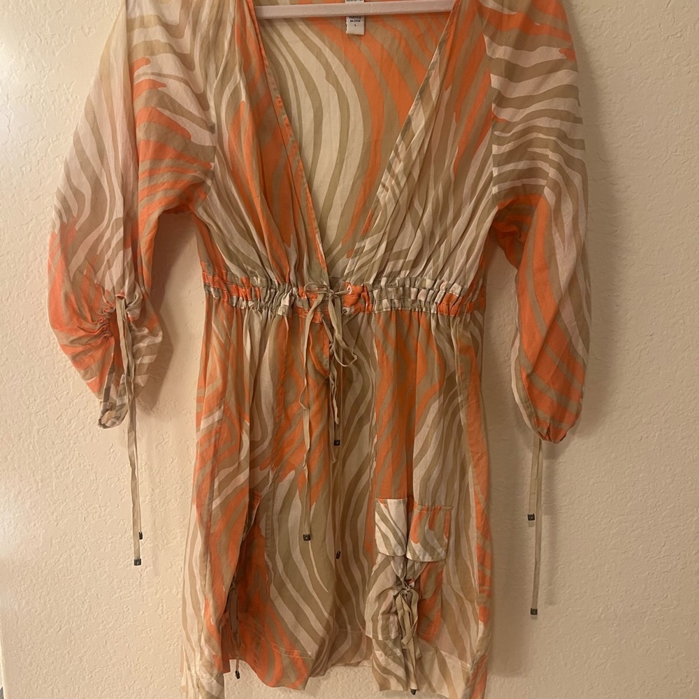 NWOT Diane Von Furstenberg DVF SOLEIL Coral Coverup
